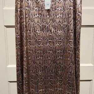 Zara Vintage Sequin Snake-Print Skirt